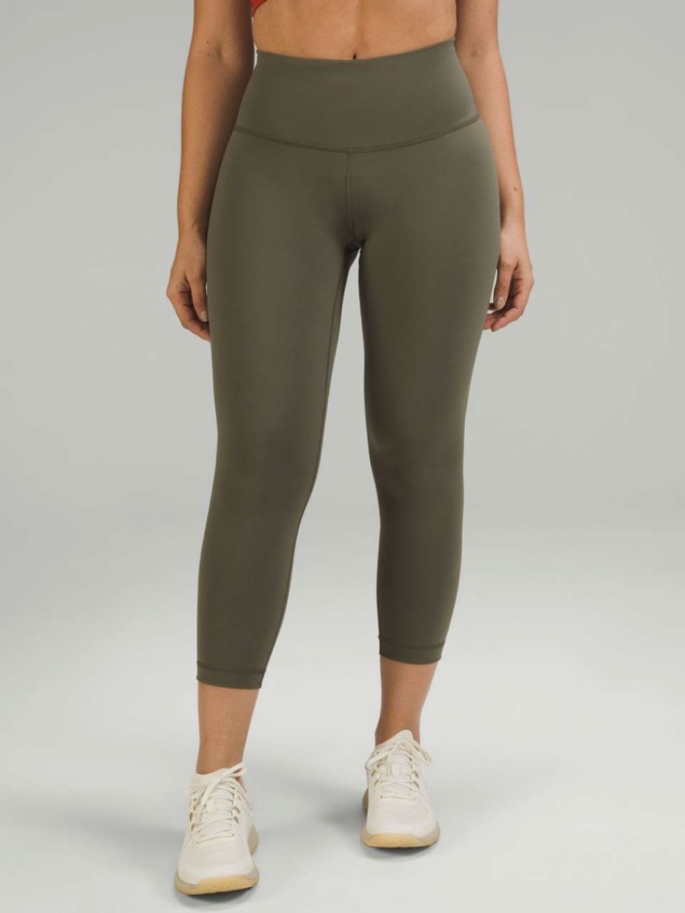 Lululemon Wunder Train Contour Fit High-Rise Crop 23" Army Green